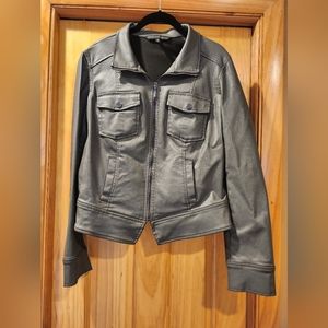 White House Black Market Grey Motojacket